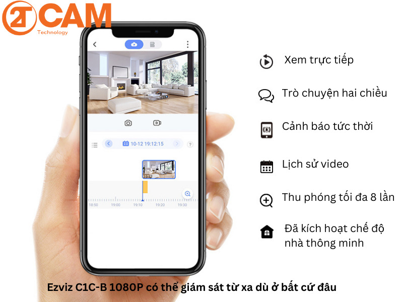 camera wifi thông minh ezviz c1c-b 1080p