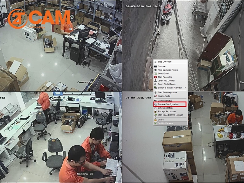 lắp đặt bộ 3 camera hikvision