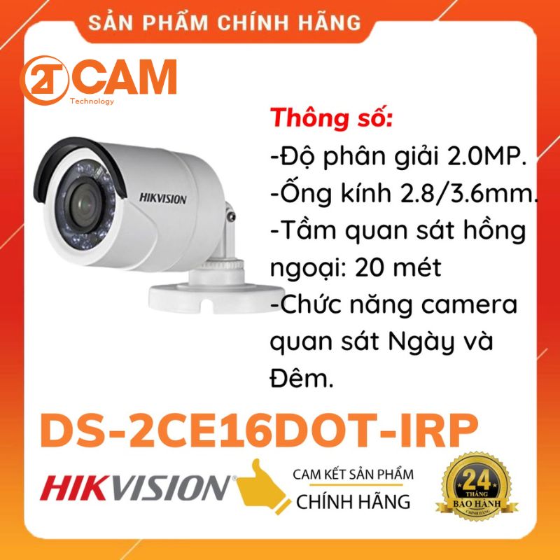camera hikvision full hd 1080p chính hãng- 2TCAM