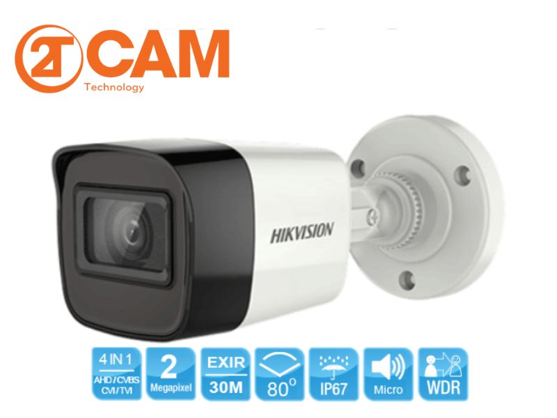 camera quan sát hikvision có mic độ nét cao- 2TCAM
