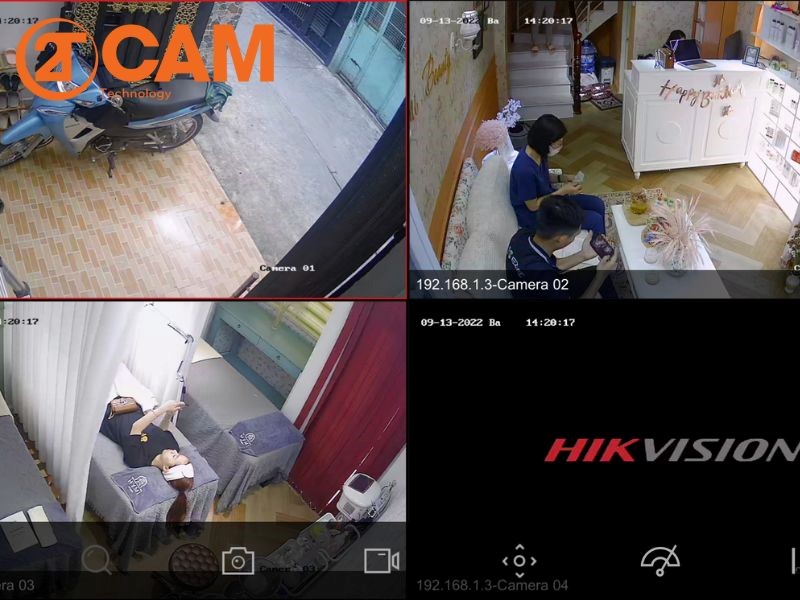 lắp đặt camera quan sát tại cửa hàng